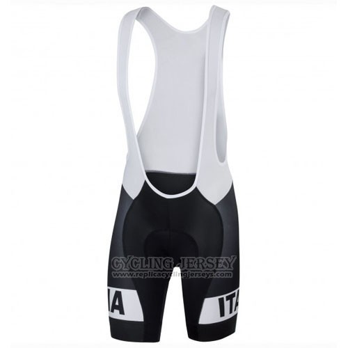 2016 Cycling Jersey Italy Black Short Sleeve and Bib Short